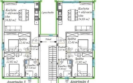 PREDAJ – 6 moderných apartmánov, projekt "RAŽANAC" – CHORVÁTSKO