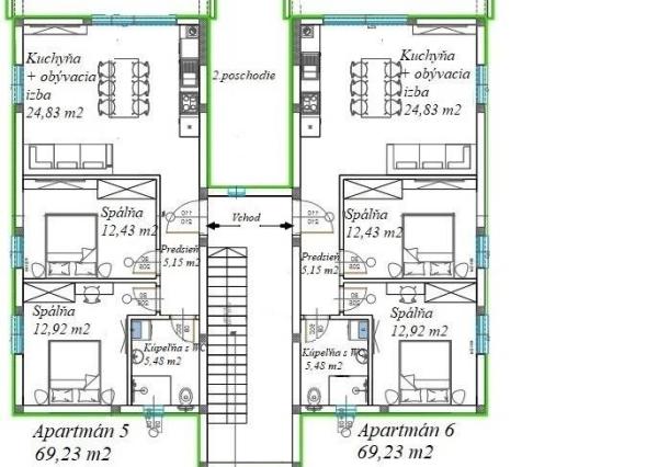 PREDAJ – 6 moderných apartmánov, projekt 